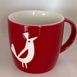Starbucks 2011 Partridge Bird Etched Red Christmas Holiday Coffee Mug VTG
